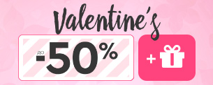Valentine's Day, знижки до -50% + подарунок